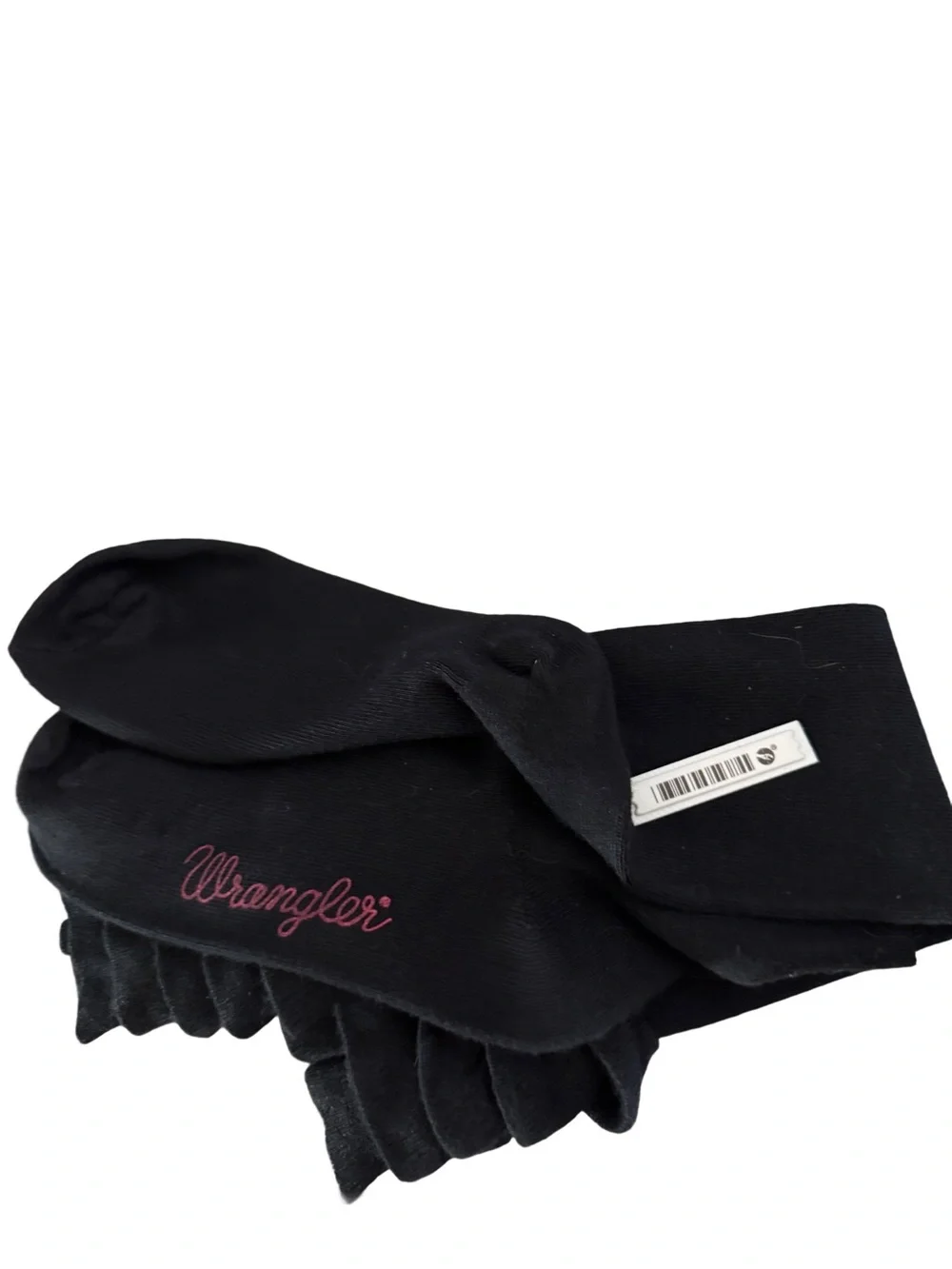NWT. WRANGLER GIRL'S BLACK RUFFLE BOOT SOCK/KNEE HIGH - OS